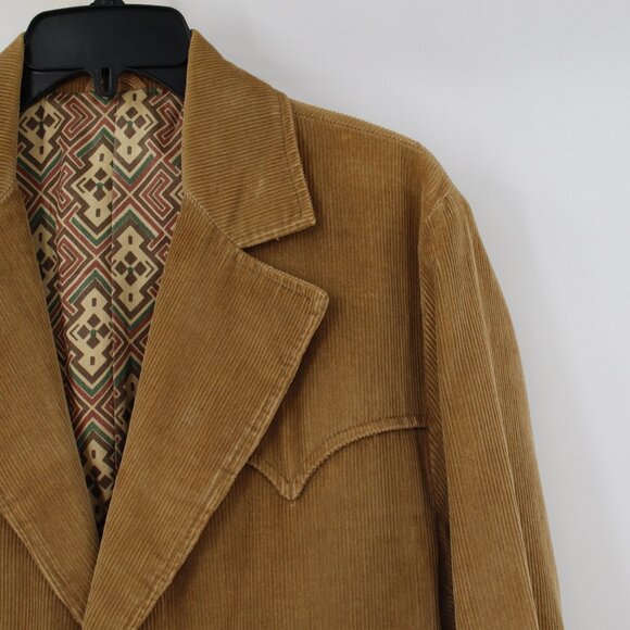 Vtg Pioneer Wear Sport Coat Mens 40 Western brown Corduroy chore Jacket cowboy - Picture 2 of 15